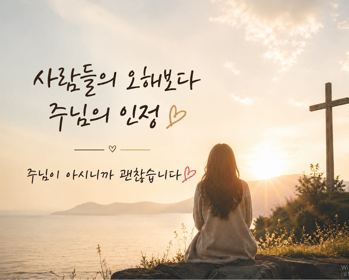 사람들의 오해보다 주님의 인정