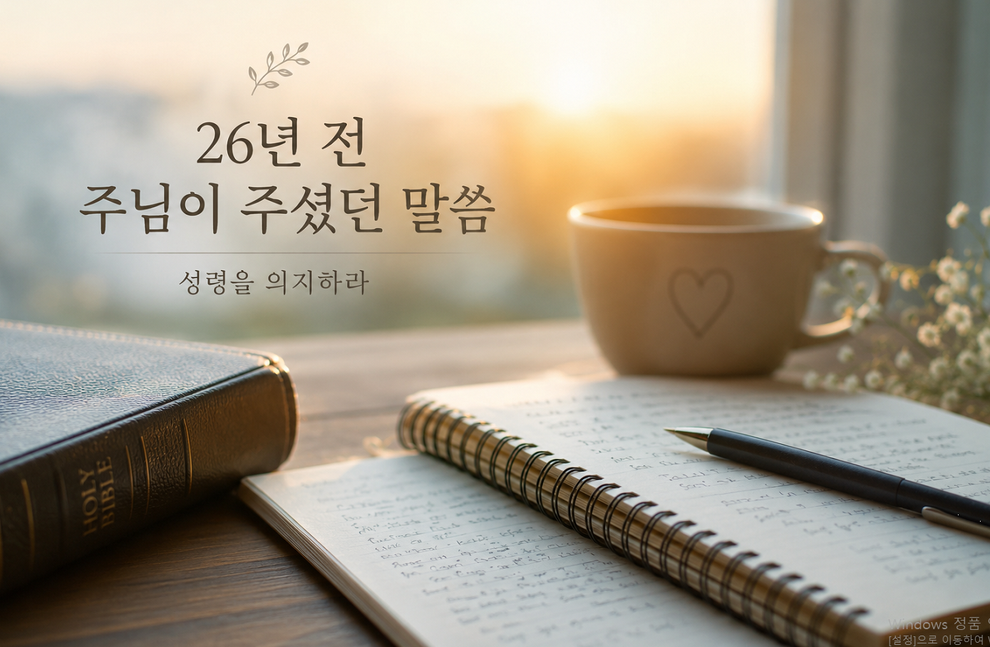 26년 전 주님이 주셨던 말씀