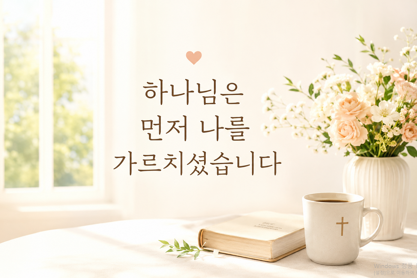 하나님은 먼저 상대방이 아닌 나를 가르치셨습니다