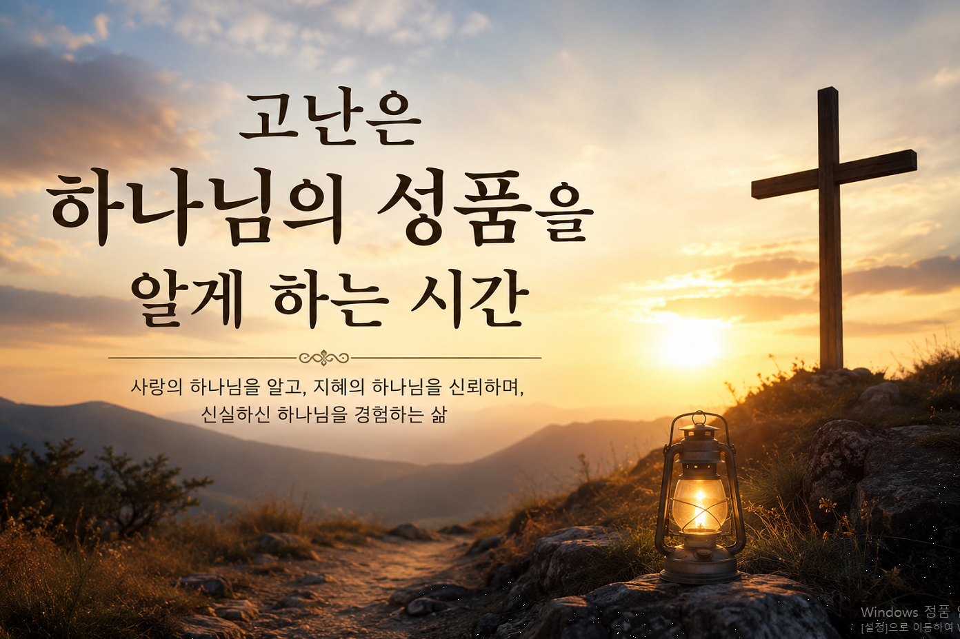 고난은 하나님의 성품을 알게 하는 시간 | 문제 속에서 만나는 사랑과 지혜의 하나님