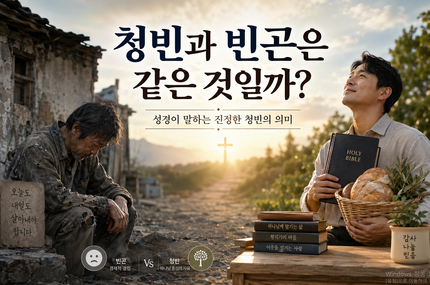 청빈과 빈곤은 같은 것일까? 성경이 말하는 진정한 청빈의 의미
